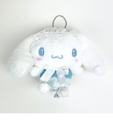 サンリオ シナモロール フレンチ千鳥 マスコット ぬいぐるみ ボールチェーン ホワイト