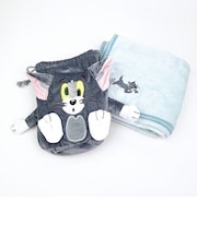 トムとジェリー トム マスコット巾着付きブランケット インテリア ウィンター グレー