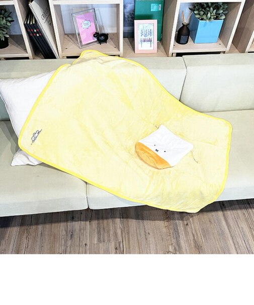 ミッフィー miffy ぽかぽかミッフィー マスコット巾着付きブランケット インテリア オレンジ