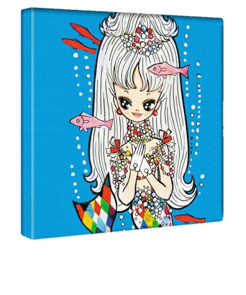 内藤ルネ キャンバスアート にんぎょひめ インテリア アートパネル