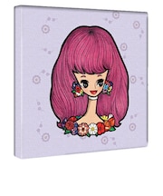 内藤ルネ キャンバスアート 花飾りの少女 インテリア アートパネル