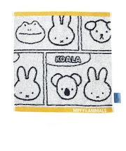 ミッフィー MIFFY & ANIMALS ジャカード ウオッシュタオル アイボリー (アイボリー) 日本製