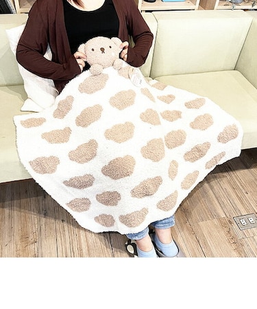 ミッフィー miffy フラッフィーボリス マスコット付きブランケット ひざ掛け ウィンター ブラウン