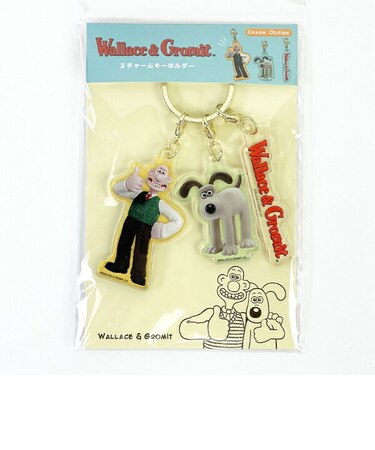ウォレスとグルミット 3チャームキーホルダー スタンダード キーアクセサリー