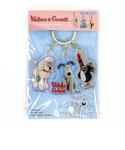 ウォレスとグルミット3チャームキーホルダー みんな キーアクセサリー