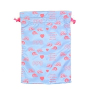 パワーパフガールズ 巾着ポーチ サックス 小物入れ コスメ ポーチ