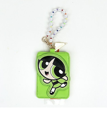 パワーパフガールズ ダイカットアップリパスケース グリーン 定期入れ ICカードケース スクール オフィス 学校