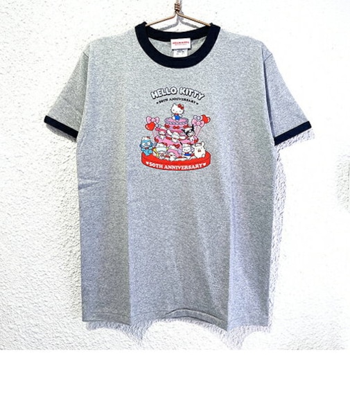 サンリオ ハローキティ リンガーTシャツ  Mサイズ アパレル 50th Anniversary