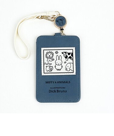 ミッフィー MIFFY & ANIMALS パスケース (ブルー) 定期入れ