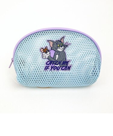 トムとジェリー メッシュラウンドポーチ(ブルー) トムジェリ