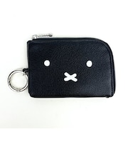 ミッフィー miffy リール付きスマートキーポーチ ブラック キーケース 定期入れ 通勤通学