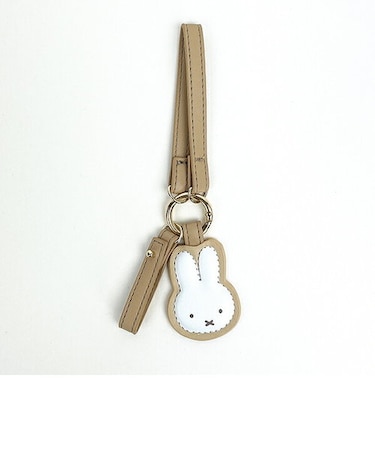 ミッフィー miffy PUスマートキーホルダー ミッフィーフェイス ベージュ