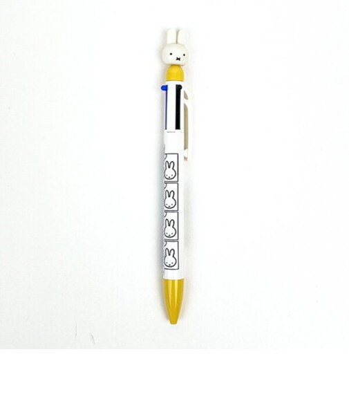 ミッフィー miffy & ANIMALS 3色ボールペン (イエロー) 文具  日本製