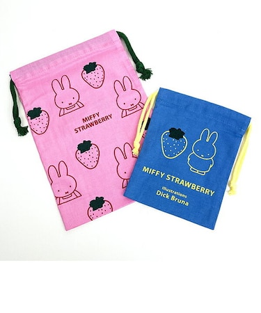 ミッフィー miffy ミッフィーストロベリー 巾着セット  ポーチ 小物入れ
