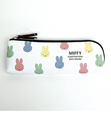 ミッフィー miffy L型 ペンポーチ 白 ペンケース 文具 学校 オフィス スクール
