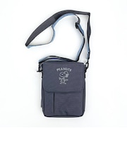 スヌーピー RE-PET撥水パスポートショルダーバッグ (ダークグレー) SNOOPY