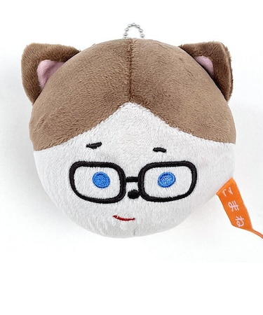 こまねこ フェイスマスコット ラジボー マスコット ボールチェーン 人形 インテリア キッズ ベビー