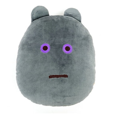 こまねこ フェイスクッション はいいろくん インテリア 抱き枕 リラックス キッズ ベビー