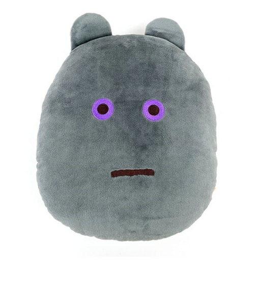 こまねこ フェイスクッション はいいろくん インテリア 抱き枕 リラックス キッズ ベビー