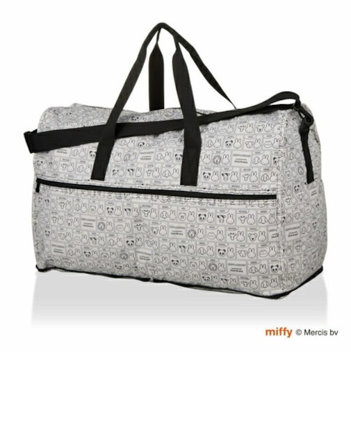 ミッフィー  MIFFY&ANIMALS 折りたたみボストンバッグ(L) (ベージュ) トラベル