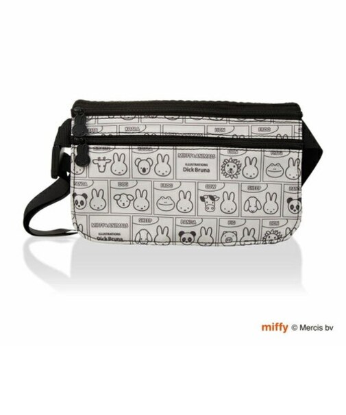ミッフィー  MIFFY&ANIMALS シークレットポーチ (ベージュ) ウエストポーチ