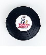 トムとジェリー レコードモチーフポーチ ホワイト 小物入れ