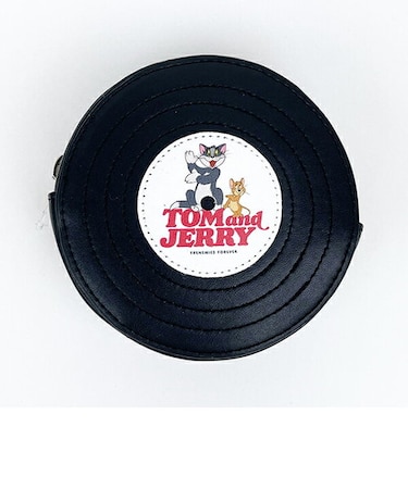 トムとジェリー レコードモチーフポーチ ホワイト 小物入れ