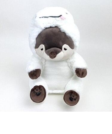 プレミアムねむねむアニマルズ くるり フード座り抱きまくら(M) 抱き枕 寝具 ぬいぐるみ