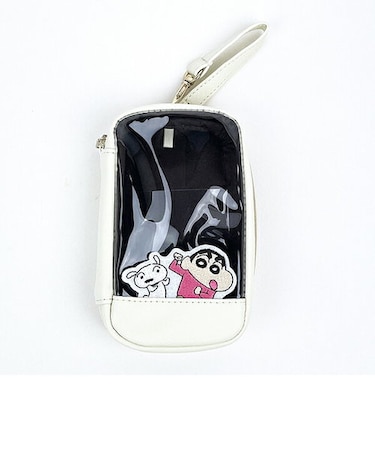 クレヨンしんちゃん ひょっこり刺繍シリーズ プチキャリーケース (ベージュ) ポーチ