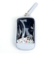 クレヨンしんちゃん ひょっこり刺繍シリーズ プチキャリーケース (グレー) ポーチ