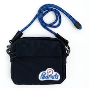 スヌーピー RE-PET ミニスクエアショルダーバッグ (ブラック) SNOOPY