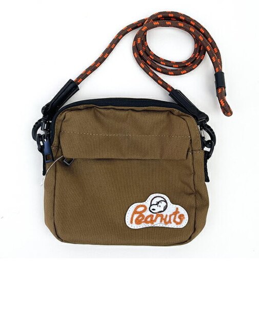 スヌーピー RE-PET ミニスクエアショルダーバッグ (カーキー) SNOOPY