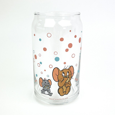 トムとジェリー ジェリー＆タフィー 缶型グラス コップ 日本製