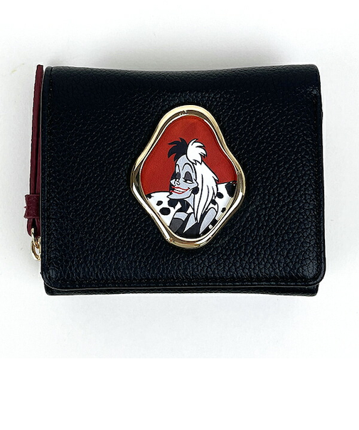 ディズニー ヴィランズ クルエラ メタルフレームミニウォレット (ブラック) 財布 ACCOMMODE アコモデ