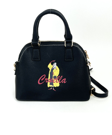 ディズニー ヴィランズ クルエラ メタルフレームトラペーズショルダーバッグ (ブラック) ACCOMMODE アコモデ