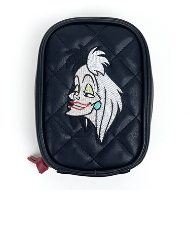 ディズニー ヴィランズ クルエラ キルティングフェイスポーチ (ブラック) ACCOMMODE アコモデ