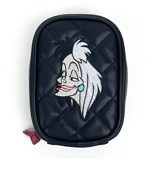 ディズニー ヴィランズ クルエラ キルティングフェイスポーチ (ブラック) ACCOMMODE アコモデ