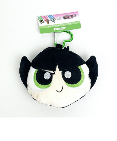 パワーパフガールズ バターカップ カラビナ付きぬいぐるみファスナーマスコット