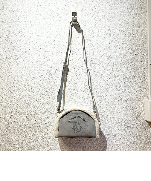 トムとジェリー フレンズボアショルダーバッグ (グレー) トムジェリ