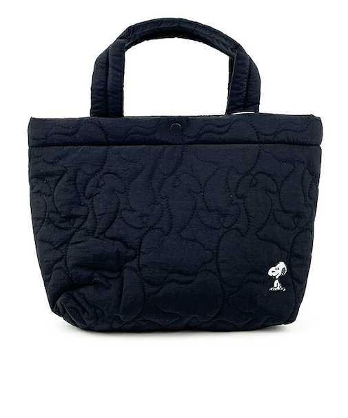 スヌーピー ROOTOTE キルティングランチトートバッグ(ブラック) SNOOPY