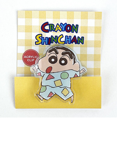 クレヨンしんちゃん アクリルクリップ パジャマしんちゃん 文具 日本製