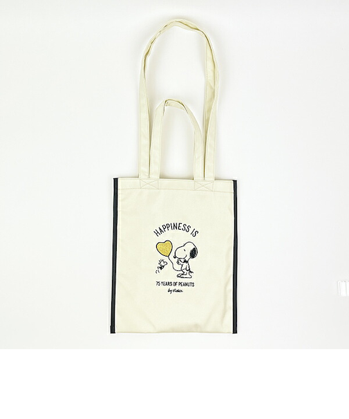 スヌーピー PEANUTS 75th 2way刺繍ショッピングバッグ (B) SNOOPY