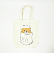 忠犬もちしば おかかポケット トートバッグ