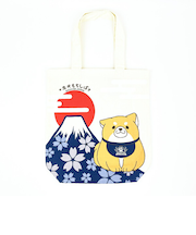 忠犬もちしば おかか富士山 トートバッグ