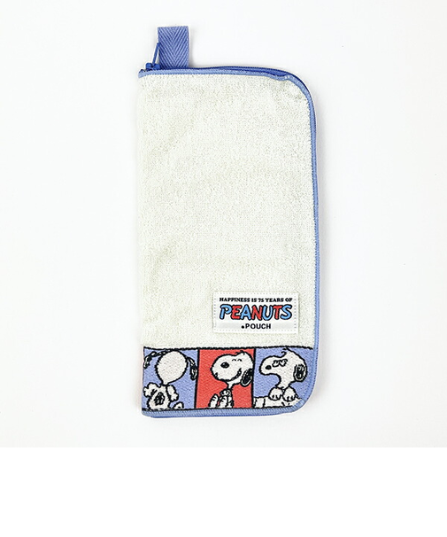 スヌーピー PEANUTS 75th どっとポーチ (アイボリー) SNOOPY