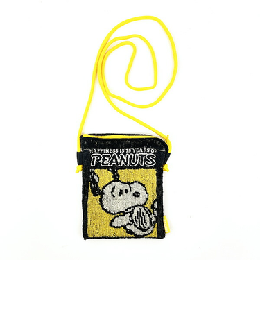 スヌーピー PEANUTS 75th どっとポーチ ショルダーミニサイズ イエロー SNOOPY
