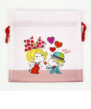 水森亜土 リボン リボンフラット巾着