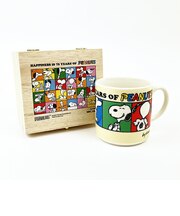 スヌーピー PEANUTS 75th 木箱入マグ (ベージュ) キッチン SNOOPY