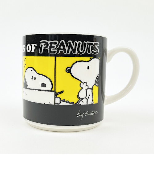 スヌーピー PEANUTS 75th マグ (ブラック) キッチン 日本製 SNOOPY