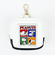 スヌーピー PEANUTS 75th ミニポーチ (ホワイト) SNOOPY